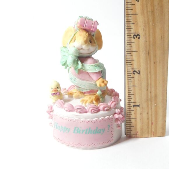 Mouse Happy Birthday San Francisco Music Box Company 1991 Vintage Figurine - Picture 6 of 6